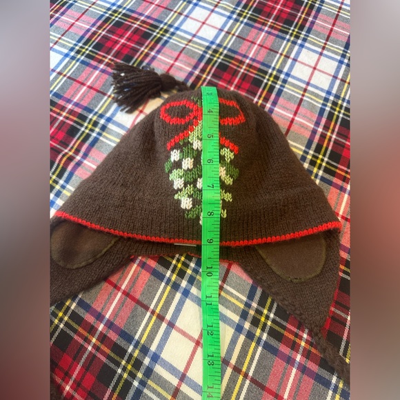 KATE SPADE NEW YORK “Under the Mistletoe” Brown Wool & Fleece Hat - Picture 12 of 13